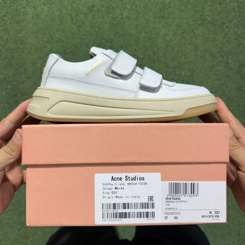 Acne Studios Bolzter Strap Sneakers White - Image 3