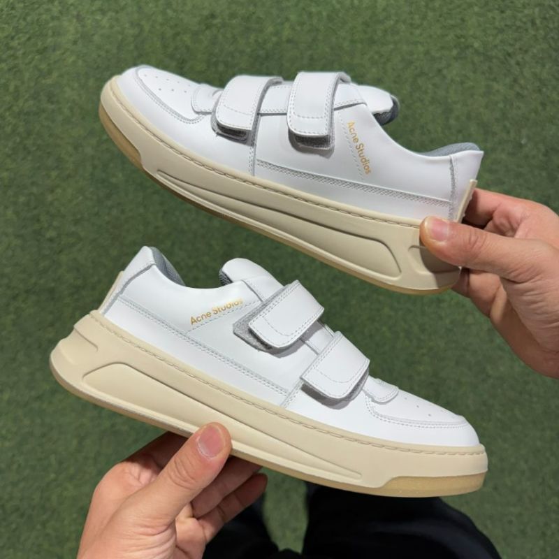Acne Studios Bolzter Strap Sneakers White - Image 9