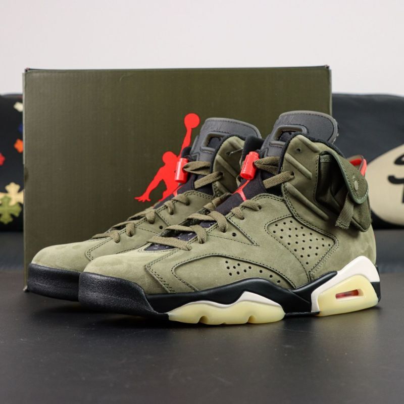Air Jordan 6 Retro Travis Scott Medium Olive CN1084-200 - Image 7