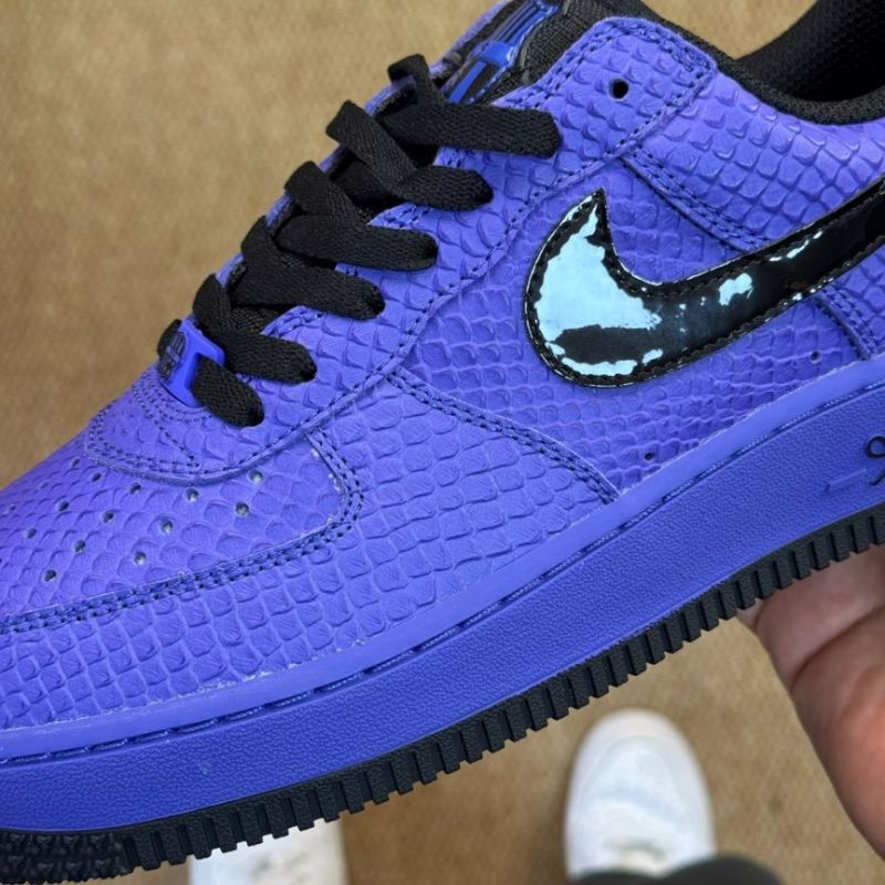 Nike Air Force 1 Low Custom Purple Snakeskin Kobe Bryant Mamba Signature - Image 5