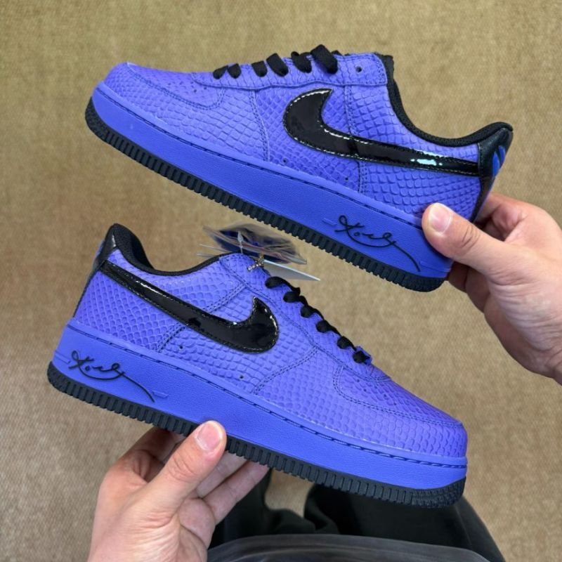 Nike Air Force 1 Low Custom Purple Snakeskin Kobe Bryant Mamba Signature - Image 9