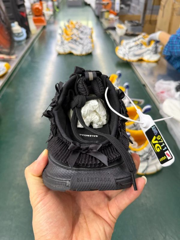 Balenciaga Track Sneaker Black with Bow Detail - Image 4