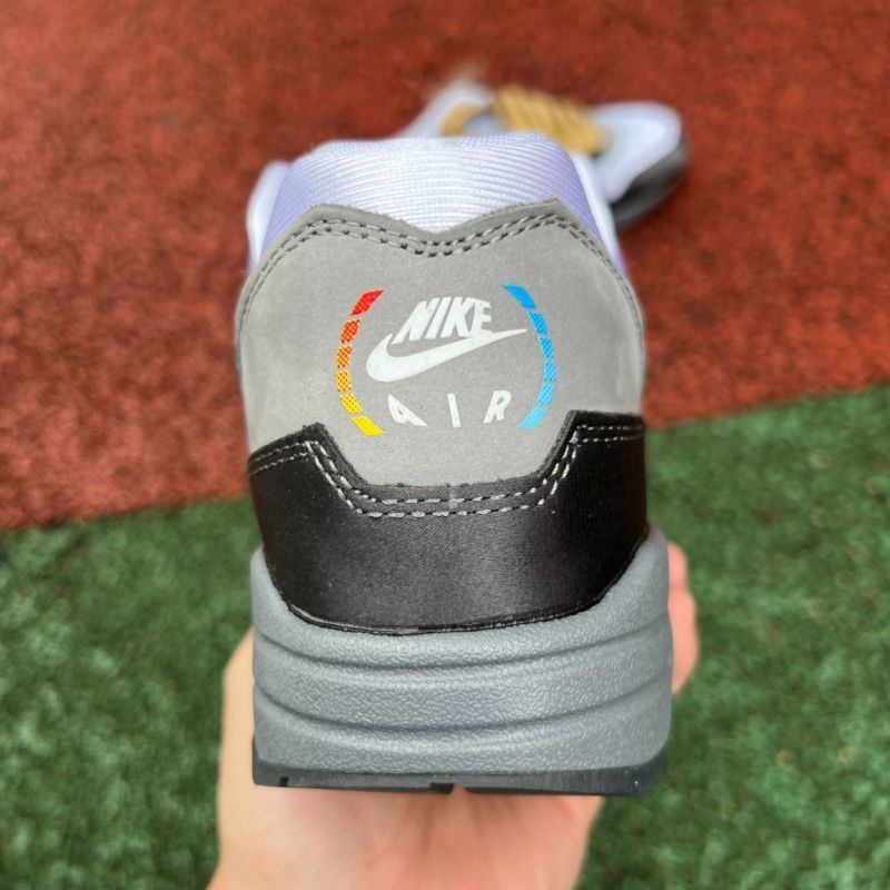 Nike Air Max 1 Patta Waves Dark Grey Light Blue Gold - Image 8