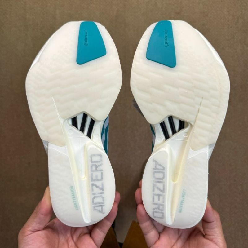Adidas Adizero Adios Pro 3 Running Shoes Cloud White / Core Black / Aqua GX6669 - Image 8