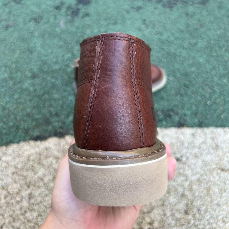 Caterpillar Men's Founder Moc Toe Chukka Boots Brown Leather - Image 8