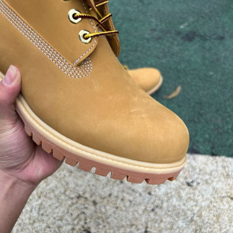 Timberland 6-Inch Premium Waterproof Fur Lined Boots Wheat Nubuck - Image 3