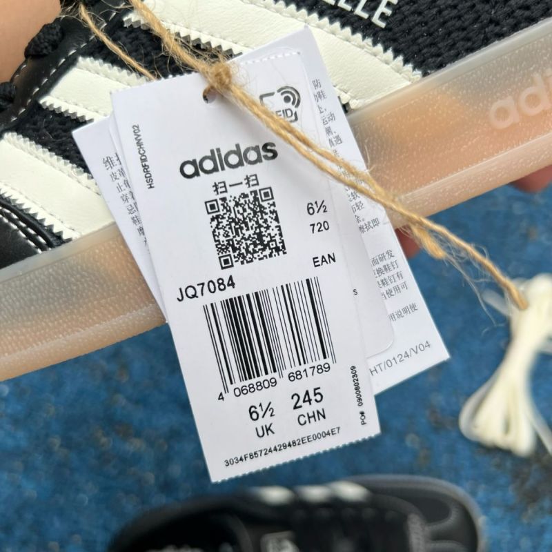 Adidas Gazelle Black White Gum Sole Sneakers - Image 3