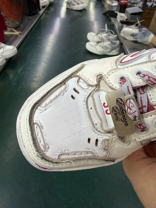 Balenciaga B-Runner Sneakers White Grey Red - Image 7