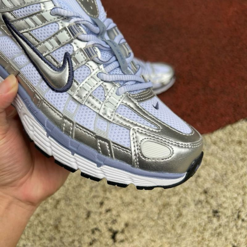 Nike P-6000 White Metallic Silver Vast Grey CD6404-100 - Image 3