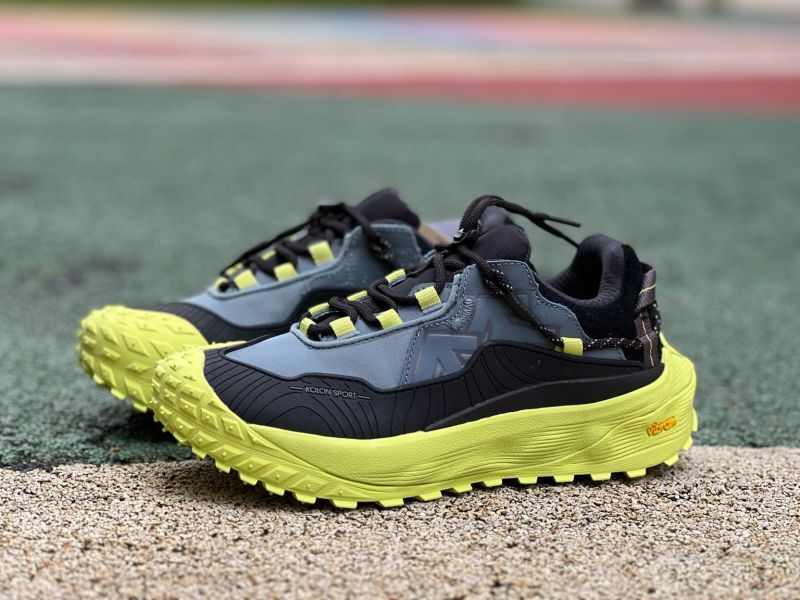 Kolon Sport Move Trail Running Shoes Vibram Sole Neon Yellow - Image 10