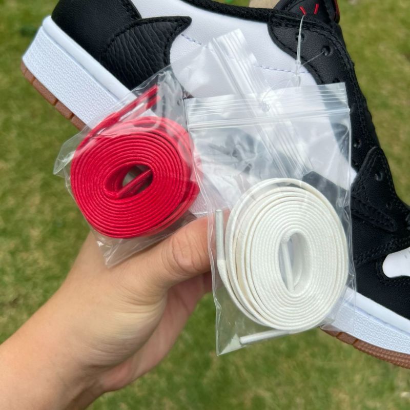 Air Jordan 1 Low White Black Gum Light Brown - Image 5