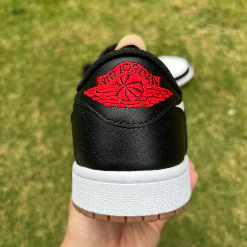 Air Jordan 1 Low White Black Gum Light Brown - Image 11