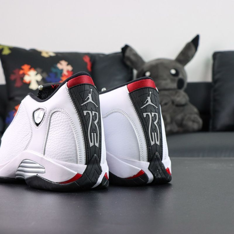 Air Jordan 14 Low White Black Varsity Red 807511-106 - Image 15