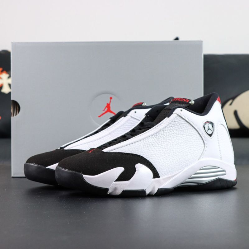 Air Jordan 14 Low White Black Varsity Red 807511-106 - Image 16