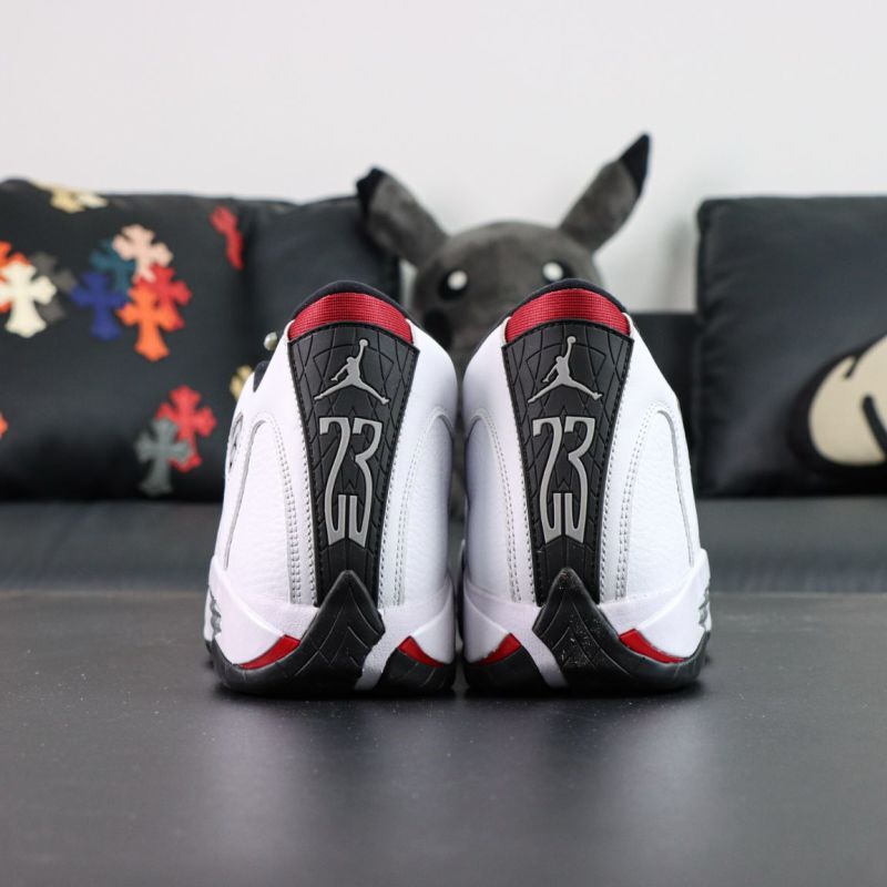 Air Jordan 14 Low White Black Varsity Red 807511-106 - Image 18