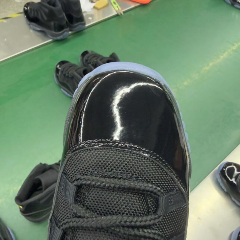 Step into Legend: Black Patent & Mesh Sneakers with Signature Icy Blue Sole - Image 4