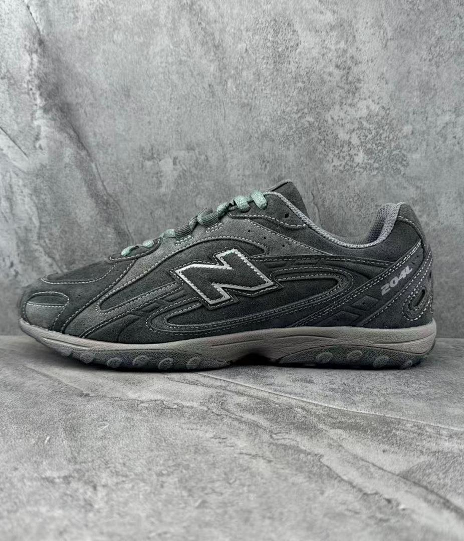 New Balance 204L Dark Grey Suede Lifestyle Sneakers Shoes
