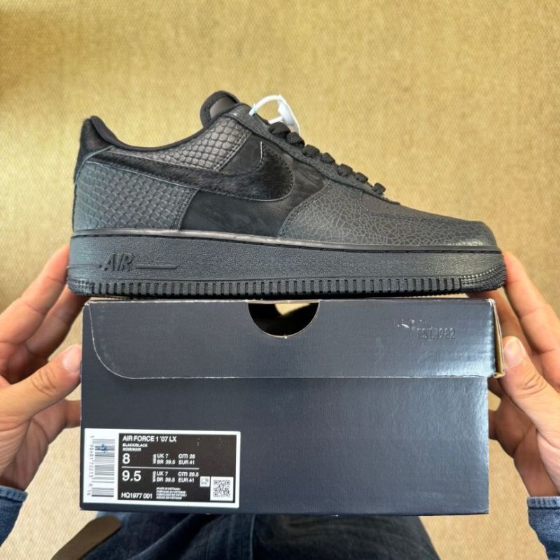 Nike Air Force 1 '07 LV8 Black Crackle CW6999-001 - Image 3