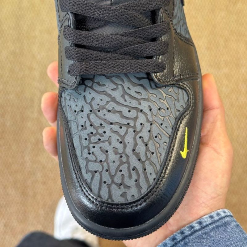 Air Jordan 1 Low SE Elephant Black Dark Smoke Grey Rush Yellow DX9223-001 - Image 3