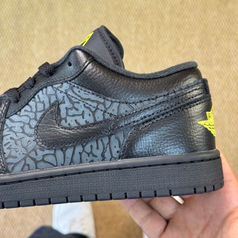 Air Jordan 1 Low SE Elephant Black Dark Smoke Grey Rush Yellow DX9223-001 - Image 5