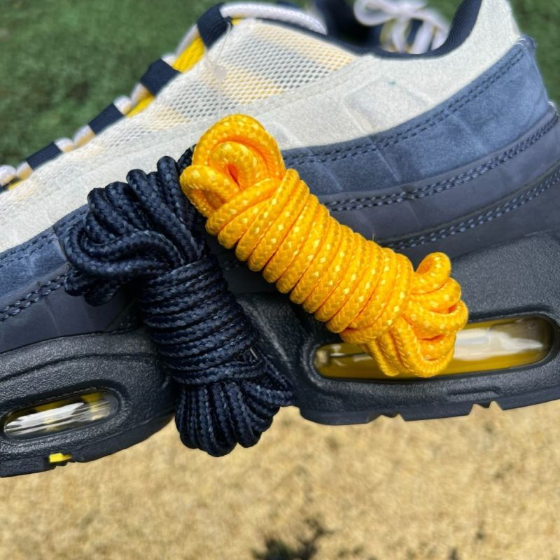 Nike Air Max 95 "Thailand" Coconut Milk Midnight Navy Yellow Strike FB3334-100 - Image 3