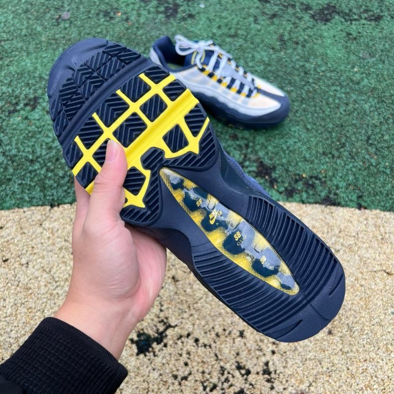 Nike Air Max 95 "Thailand" Coconut Milk Midnight Navy Yellow Strike FB3334-100 - Image 9