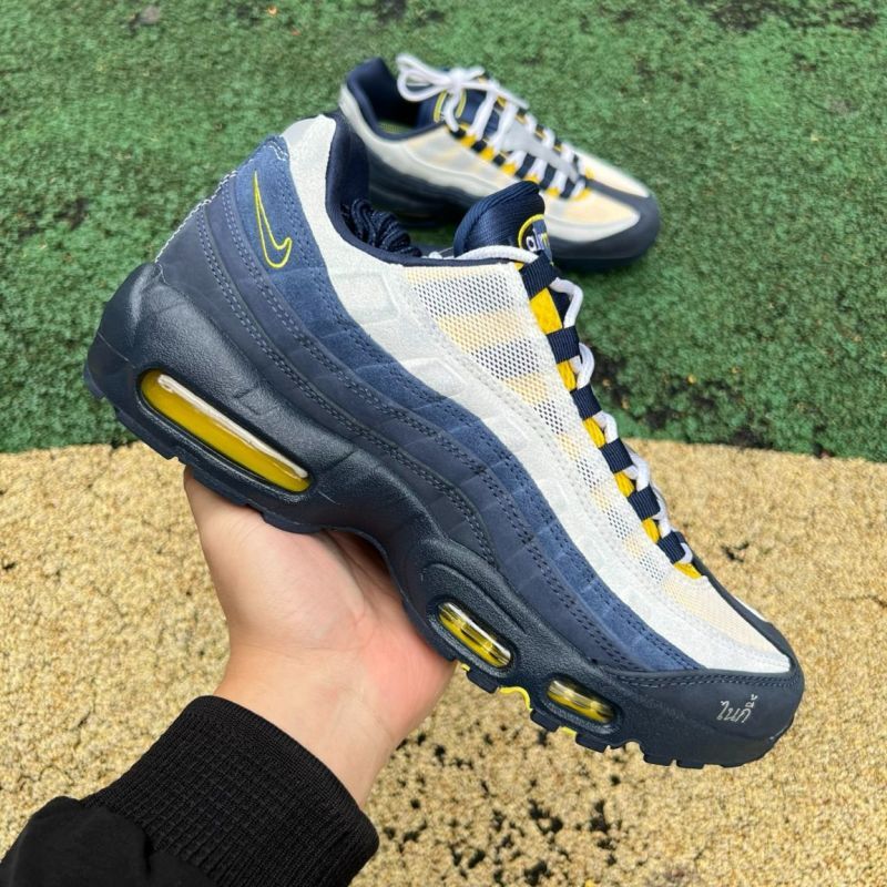 Nike Air Max 95 "Thailand" Coconut Milk Midnight Navy Yellow Strike FB3334-100 - Image 12