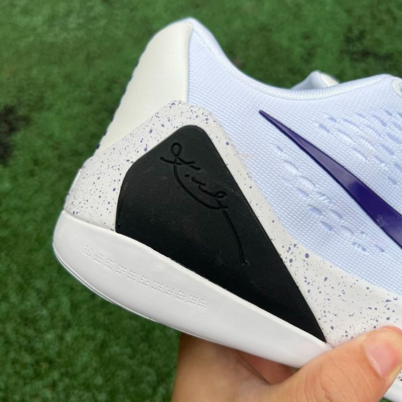 Nike Kobe 9 EM Low White Court Purple Black 646701-105 - Image 10