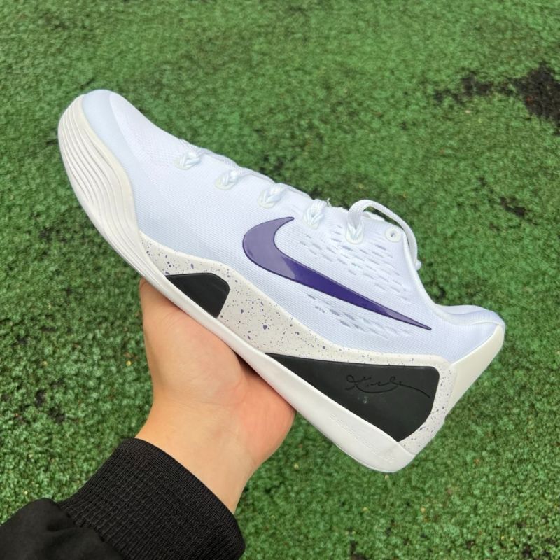 Nike Kobe 9 EM Low White Court Purple Black 646701-105 - Image 11