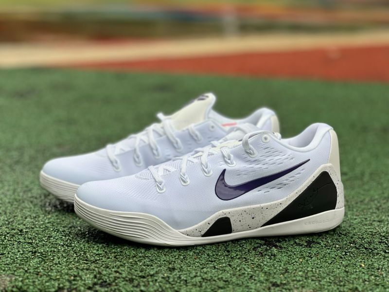 Nike Kobe 9 EM Low White Court Purple Black 646701-105 - Image 20