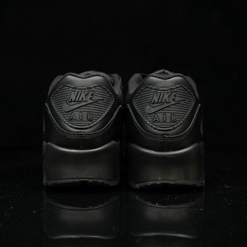 Nike Air Max 90 Leather Triple Black 537384-090 - Image 7