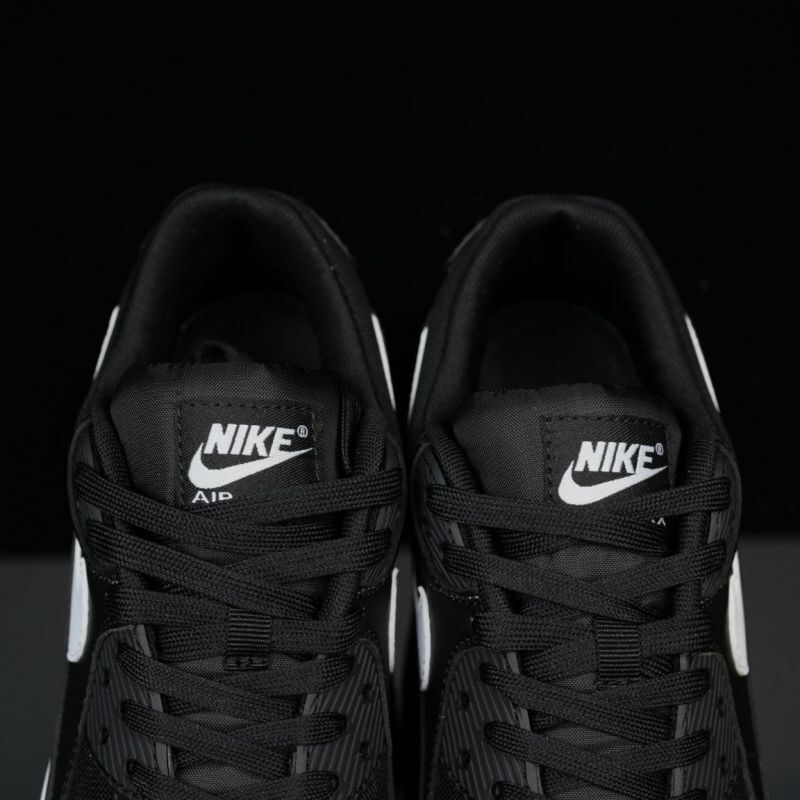 Nike Air Max 90 Leather Black White 302519-001 - Image 5