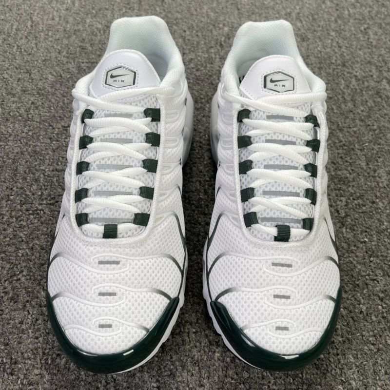 Nike Air Max Plus White Pine Green Metallic Silver - Image 3