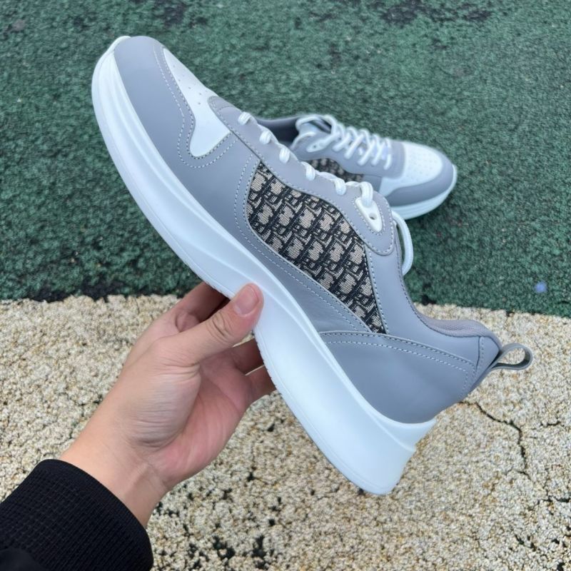 Dior Vibe Sneaker Grey and White Dior Oblique KCK386OBE_S33G - Image 7