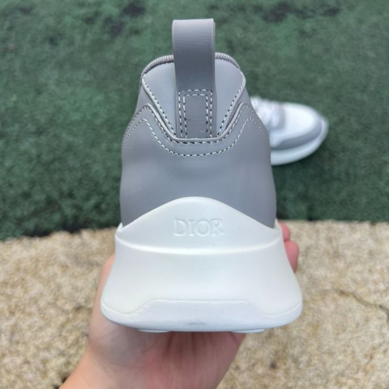 Dior Vibe Sneaker Grey and White Dior Oblique KCK386OBE_S33G - Image 8