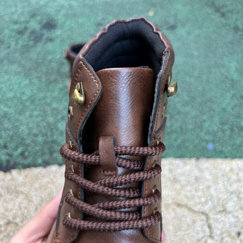 Timberland Men's Brown Leather Padded Collar Lace-Up Boots - Image 6