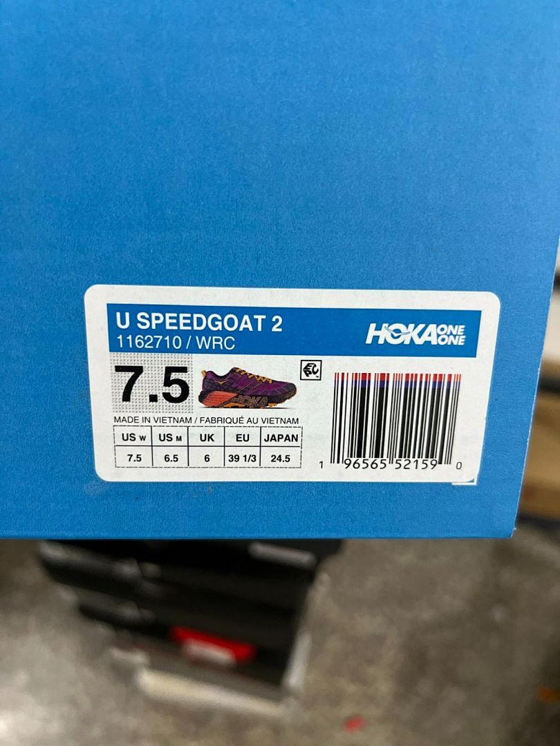 Hoka Speedgoat 5 Men's Trail Running Shoes - Dark Violet / Amber Yellow (1123123) - Image 2