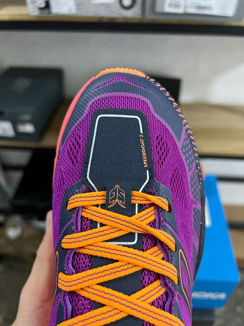 Hoka Speedgoat 5 Men's Trail Running Shoes - Dark Violet / Amber Yellow (1123123) - Image 4