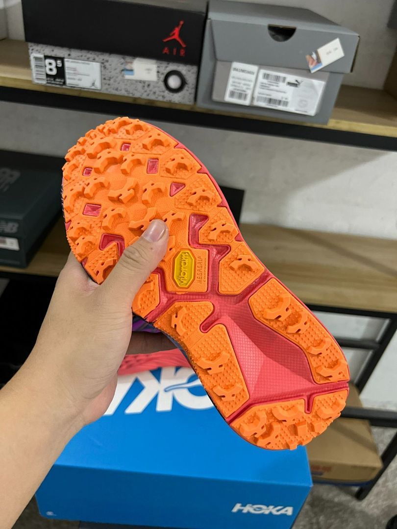 Hoka Speedgoat 5 Men's Trail Running Shoes - Dark Violet / Amber Yellow (1123123) - Image 6