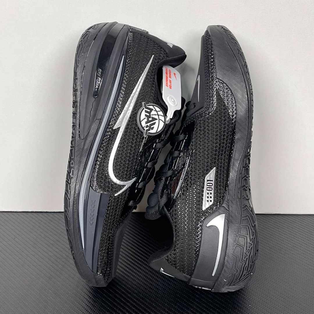 Nike GT Cut 2 Black Metallic Silver Basketball Shoes - Image 3