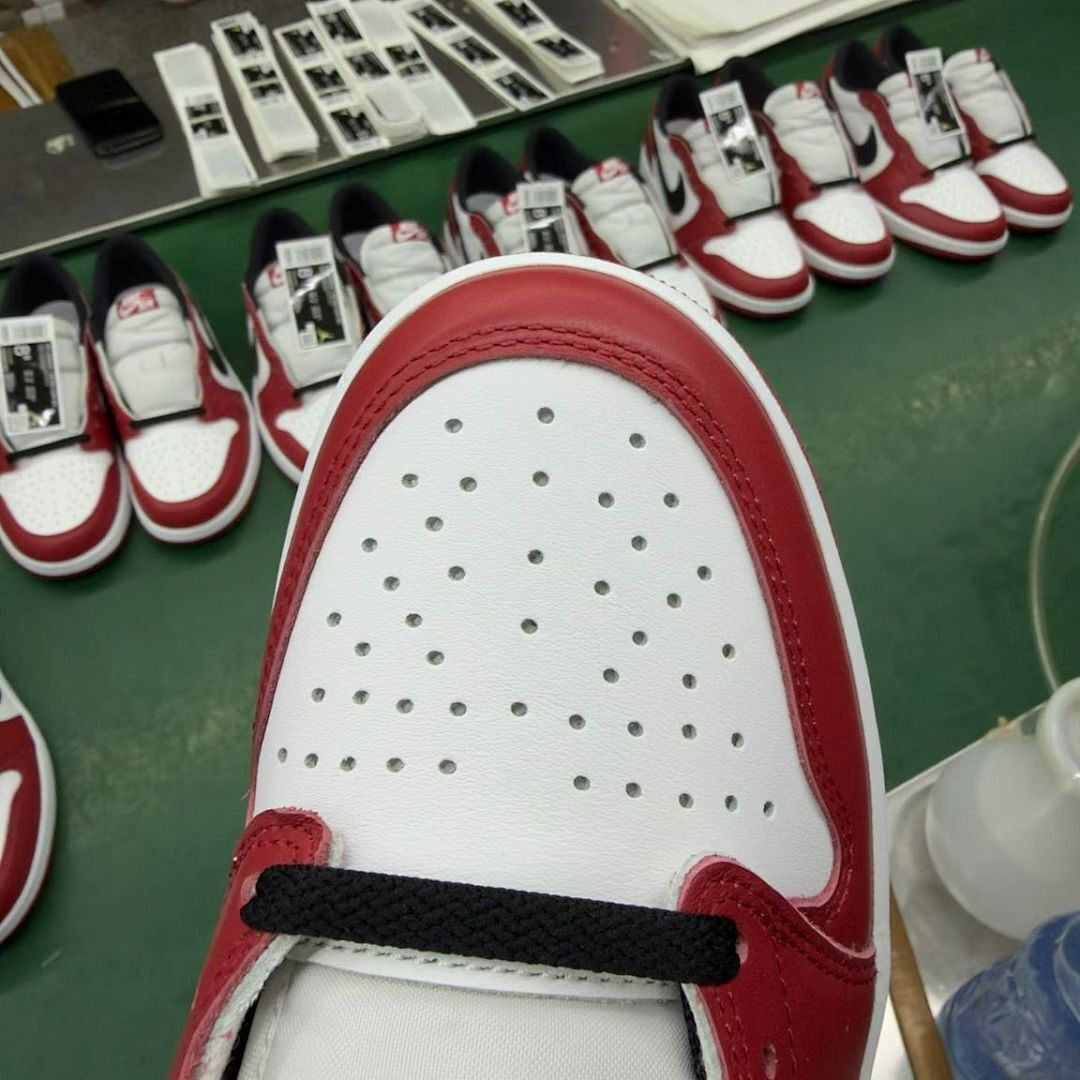 Nike Air Jordan 1 Low Gym Red White Black Sneakers 553558-605 - Image 5