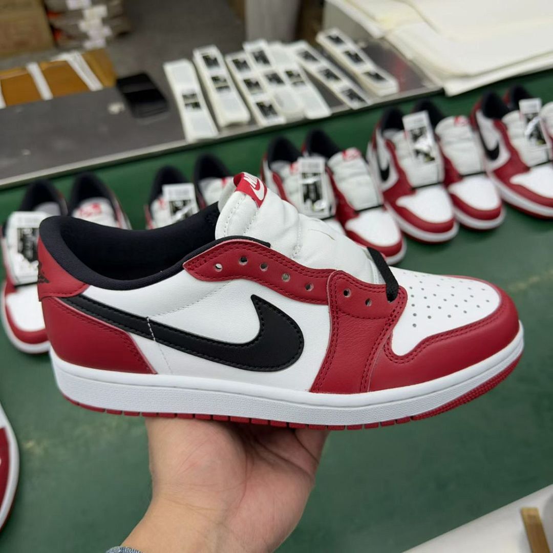 Nike Air Jordan 1 Low Gym Red White Black Sneakers 553558-605 - Image 6