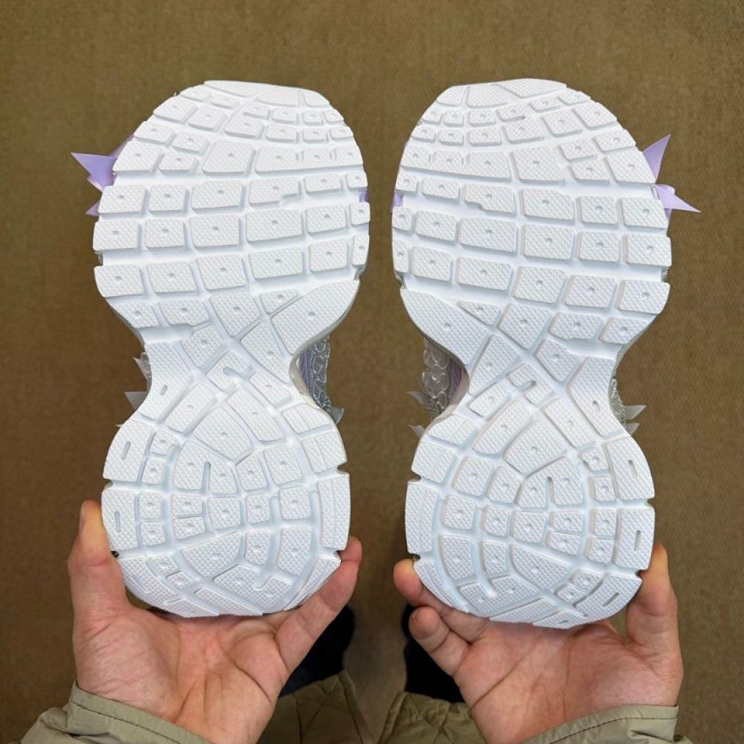 ASICS x Cecilie Bahnsen GEL-Kayano 14 Women's Pure Silver White Purple Iridescent Bows Floral Lace Limited Edition Designer Sneakers Trainers 1203A305-100 - Image 7