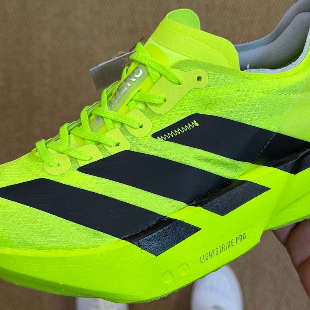 Adidas Adizero Adios Pro 3 Running Shoes Solar Yellow Core Black Lightstrike Pro Marathon Race Performance Training Sneakers (HQ3511) - Image 5