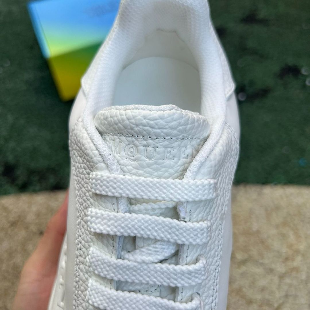 Alexander McQueen Oversized Sneaker White Leather Platform Trainers 553770 WHGP7 9000 - Image 5
