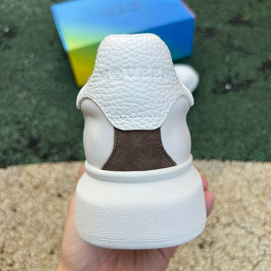 Alexander McQueen Oversized Sneaker White Leather Platform Trainers 553770 WHGP7 9000 - Image 8