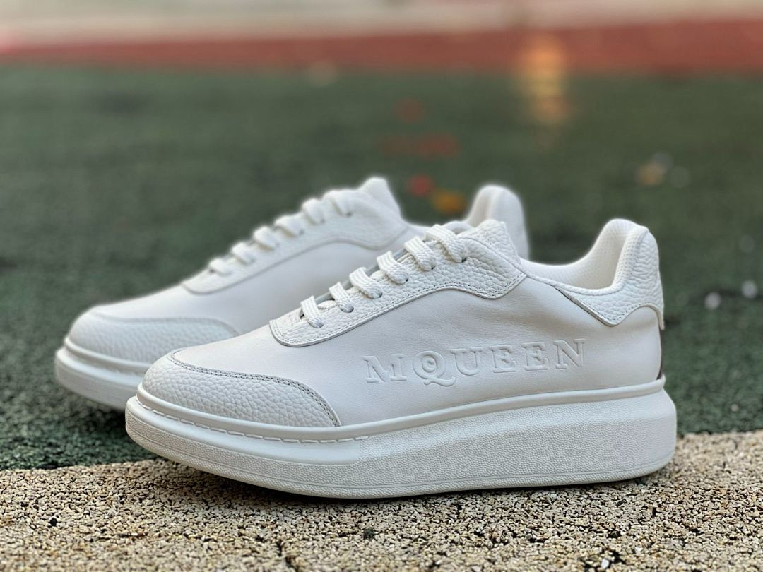 Alexander McQueen Oversized Sneaker White Leather Platform Trainers 553770 WHGP7 9000 - Image 10