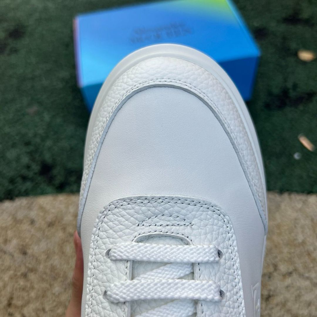 Alexander McQueen Oversized Sneaker White Leather Black Heel Tab 553770 WHGP7 9061 - Image 4