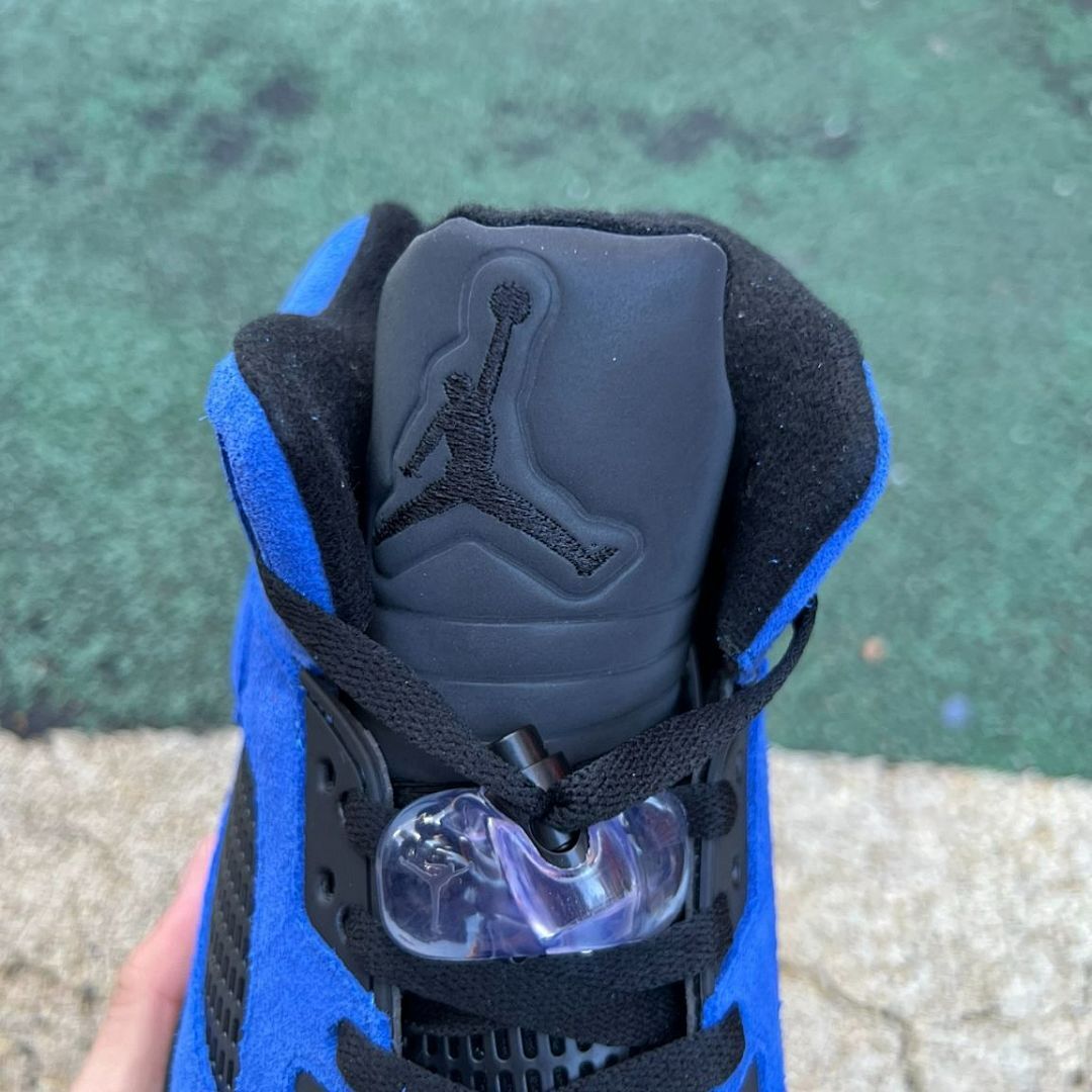 Jordan 5 Retro Blue Suede Game Royal Black Men's Sneakers 136027-401 - Image 5