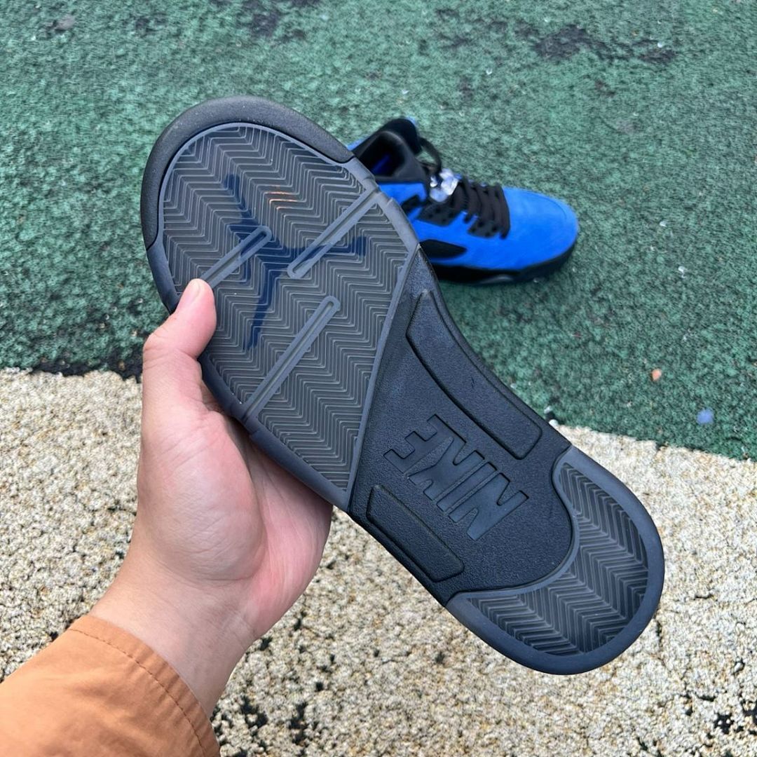 Jordan 5 Retro Blue Suede Game Royal Black Men's Sneakers 136027-401 - Image 6